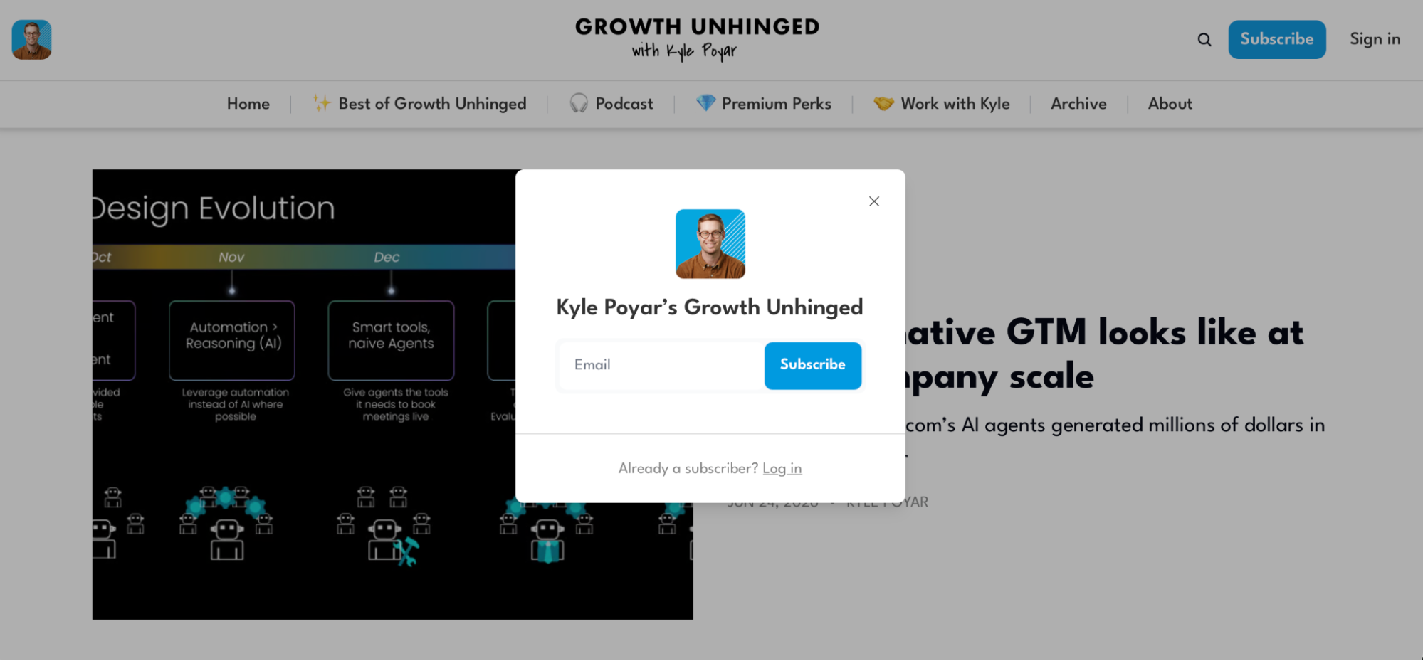 Growth Unhinged, our pick for the best marketing newsletter for marketers who want to scale