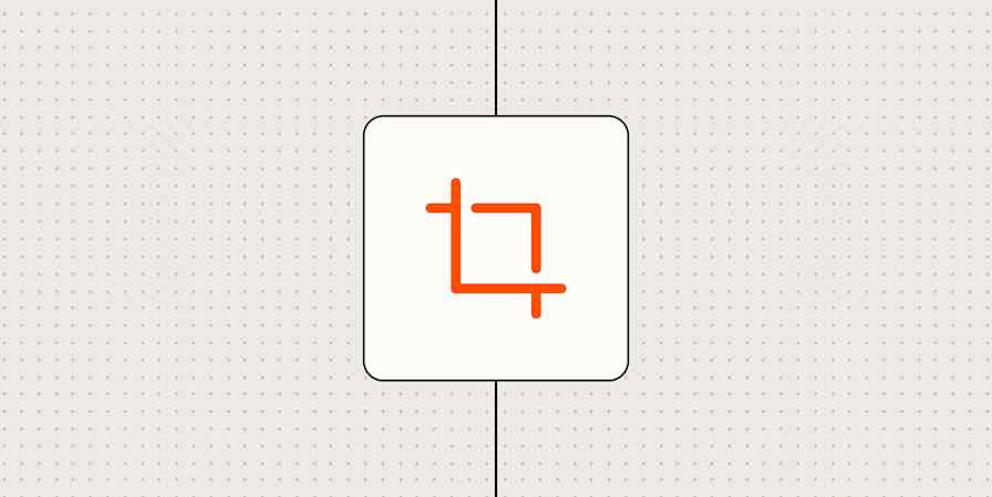 Crop icon against a beige, dotted background.