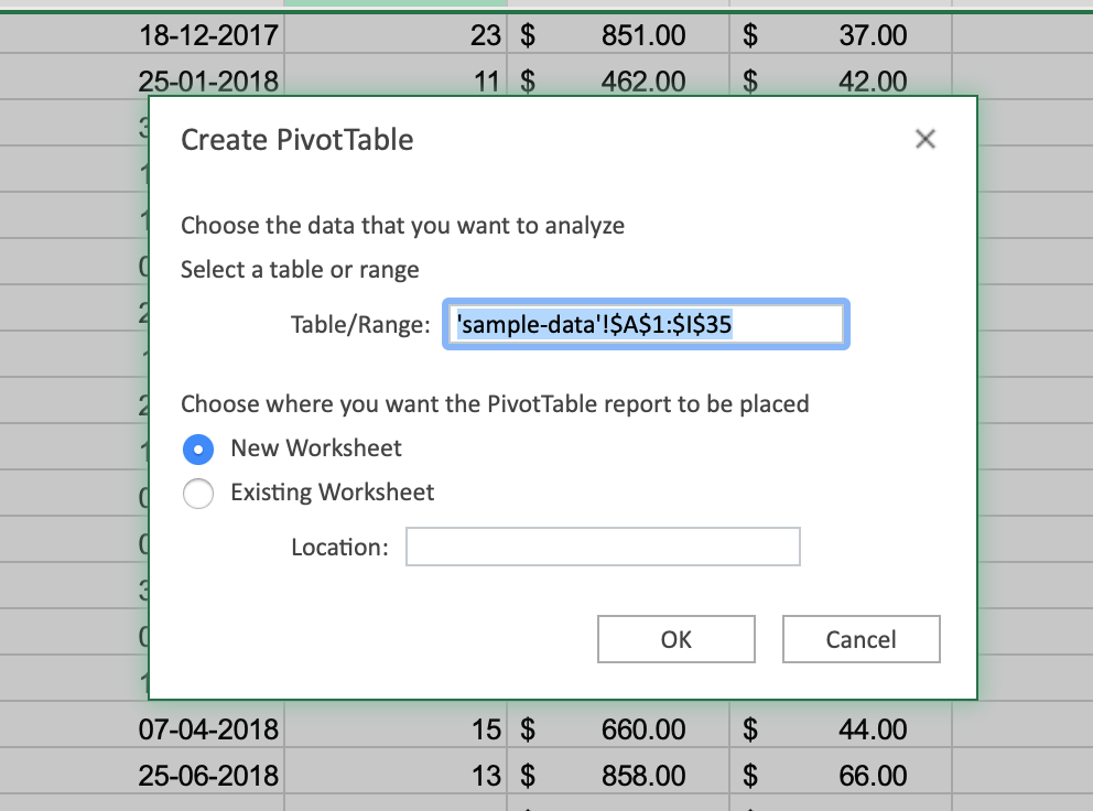 How To Create A Pivot Table In Excel Online