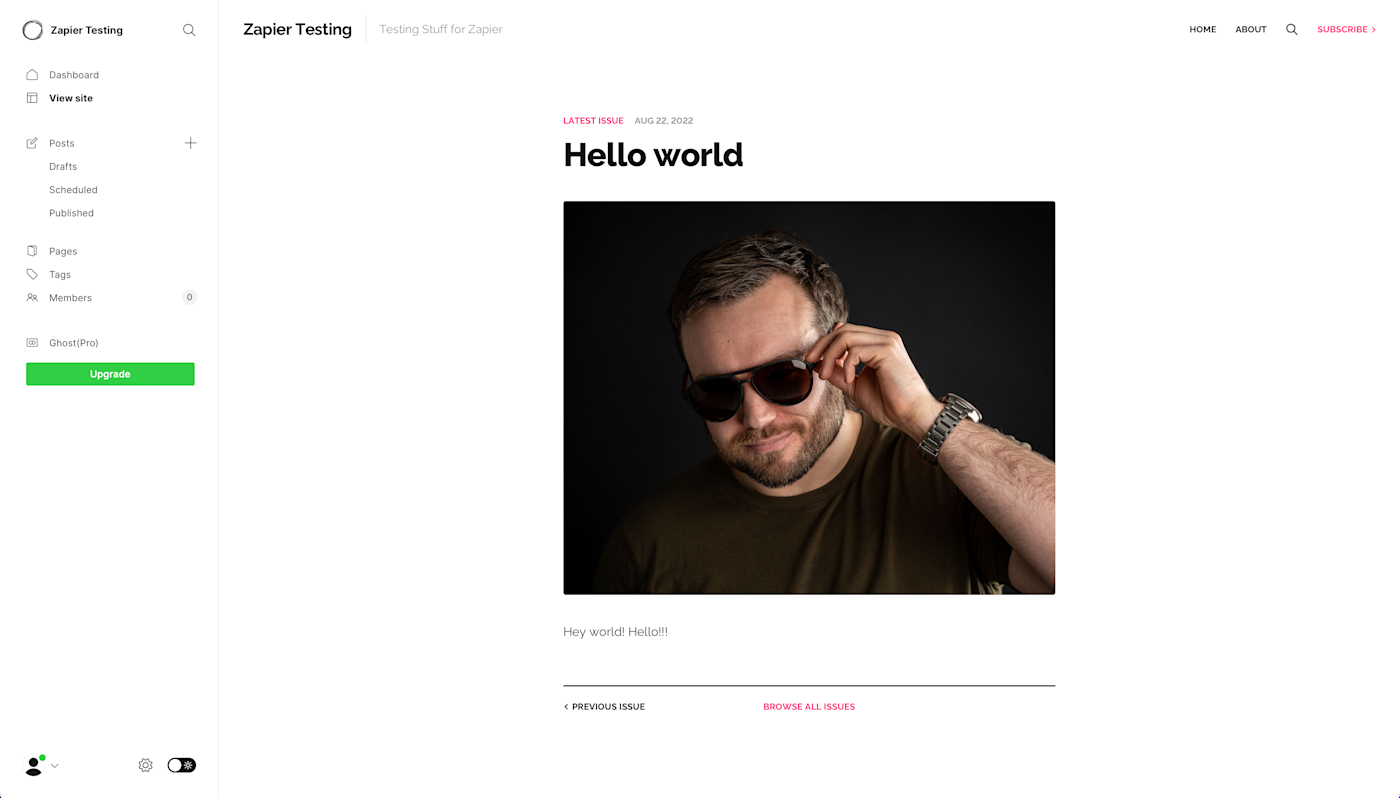Ghost, our pick for the best WordPress alternative