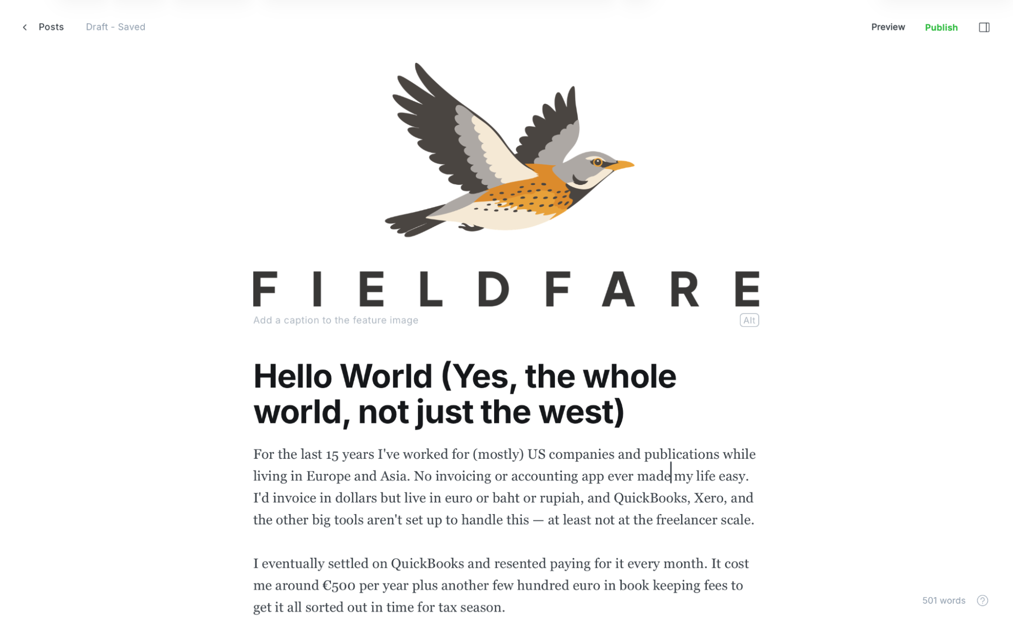Ghost, our pick for the best WordPress alternative for blogging.