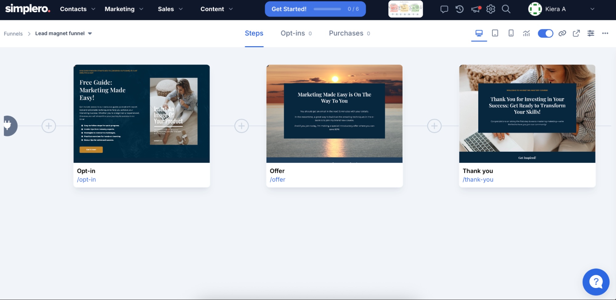 Simplero, our pick for the best online course creator for managing your business