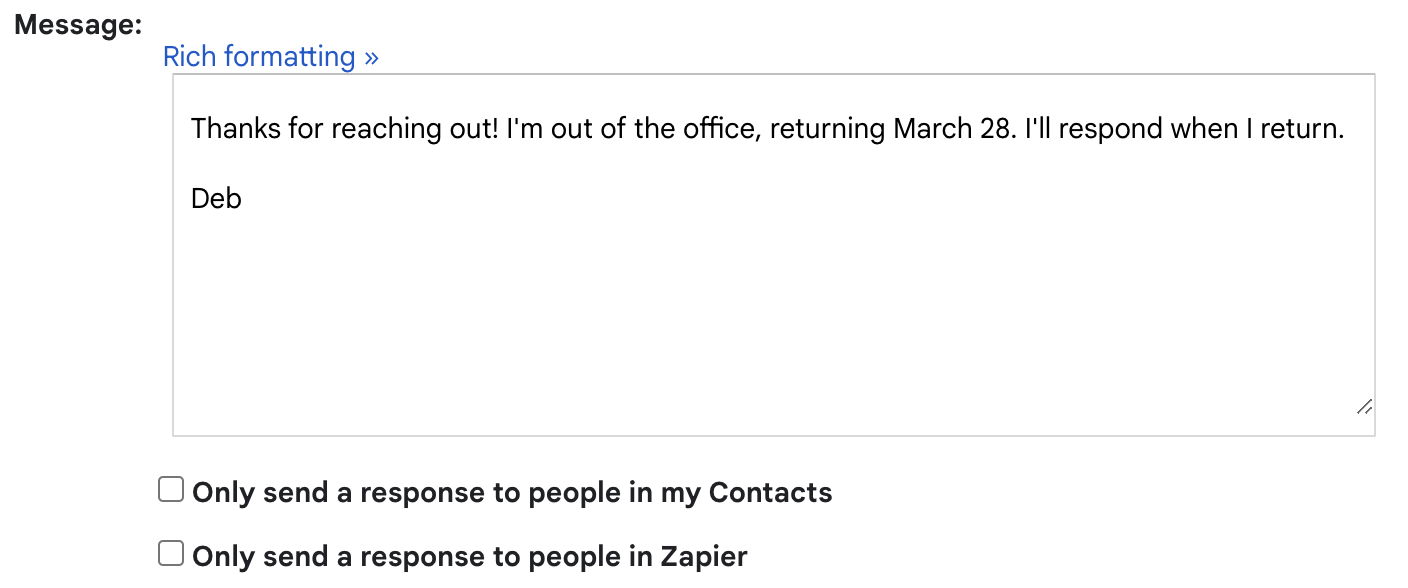 Write the subject line and message