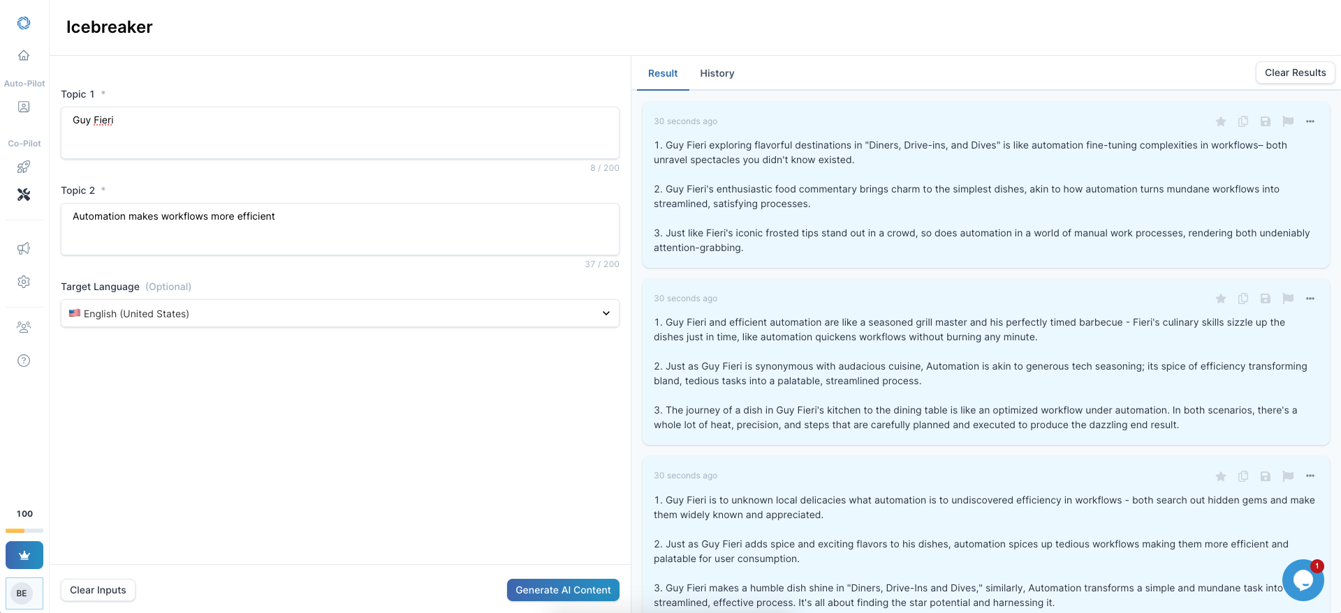 Regie.ai, our pick for the best sales automation software for AI outreach.