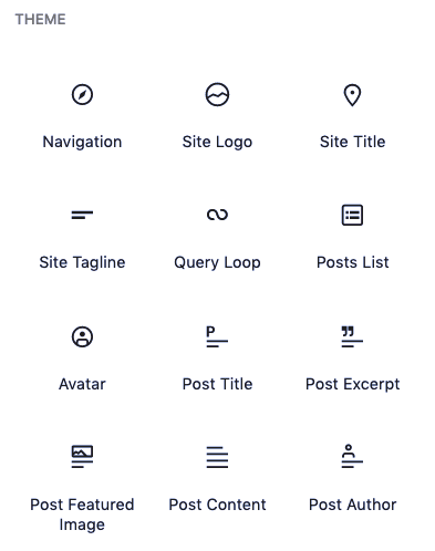 WordPress theme blocks