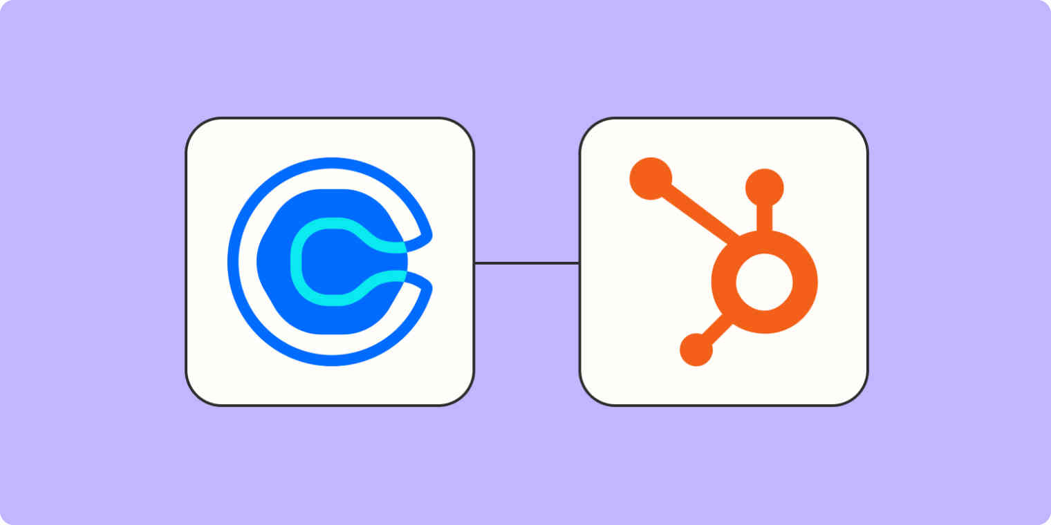Calendly logo and HubSpot logos on a pale orange background