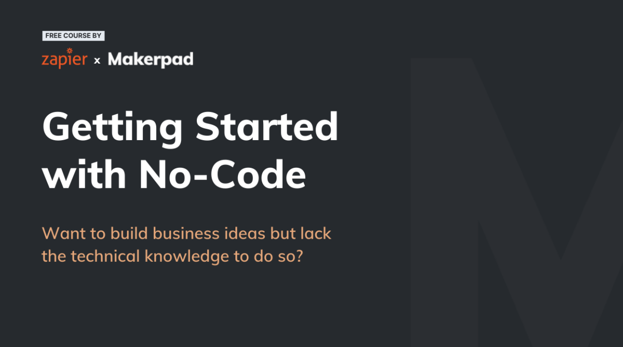 Getting started with no-code course logo
