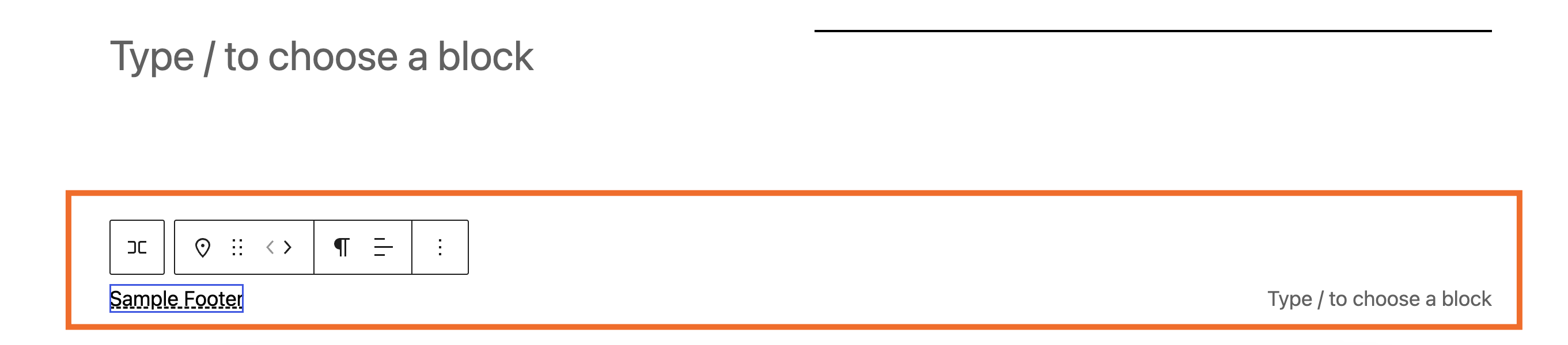 Screenshot of the where to find your site's footer in WordPress