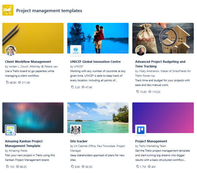 Trello templates