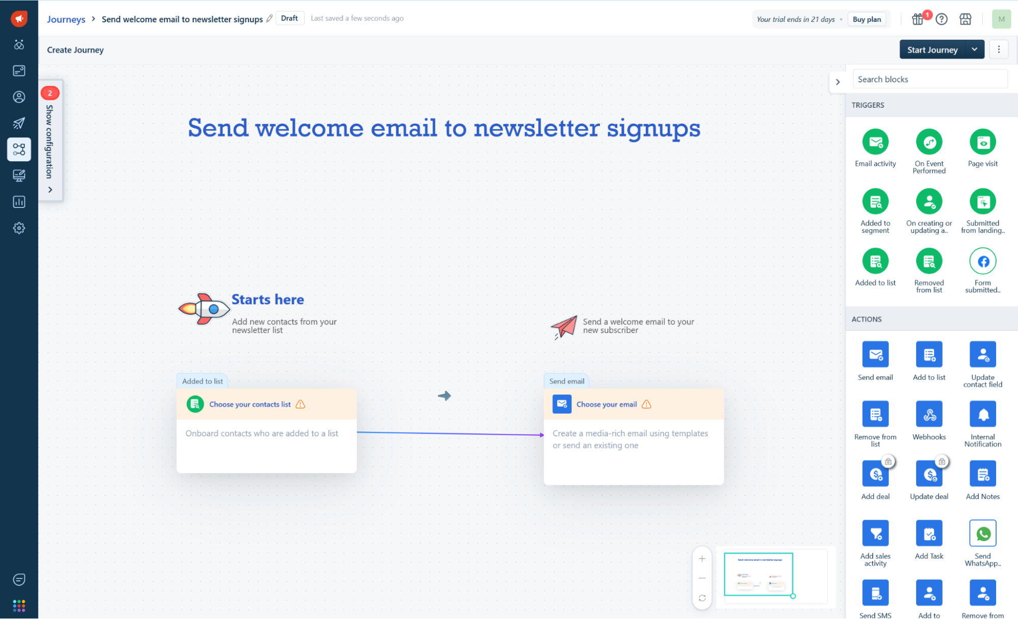 Freshmarketer, our pick for the drip email software for omnichannel drip campaigns