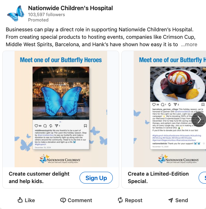 Screenshot of a LinkedIn carousel ad