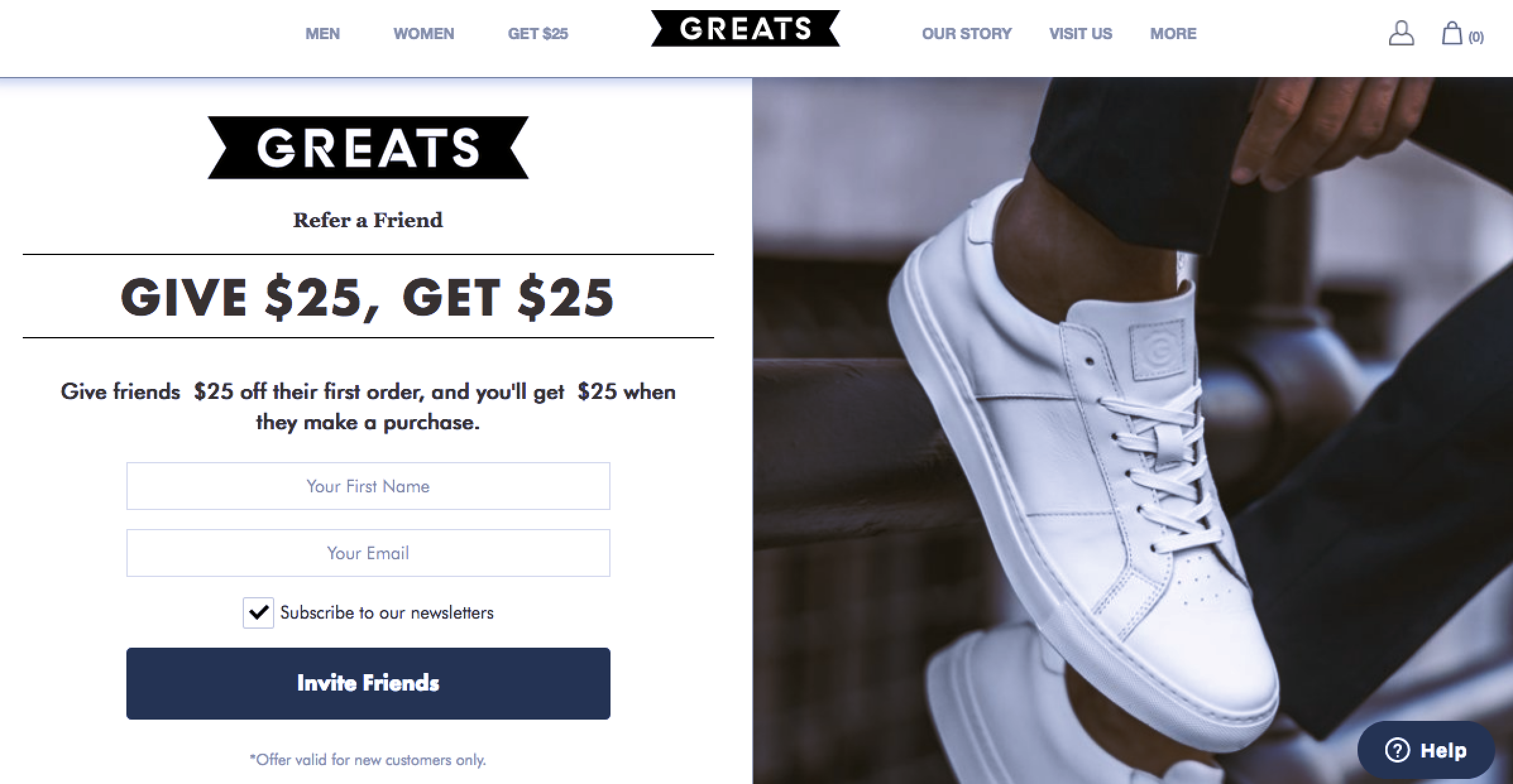 Screenshot of GREATS