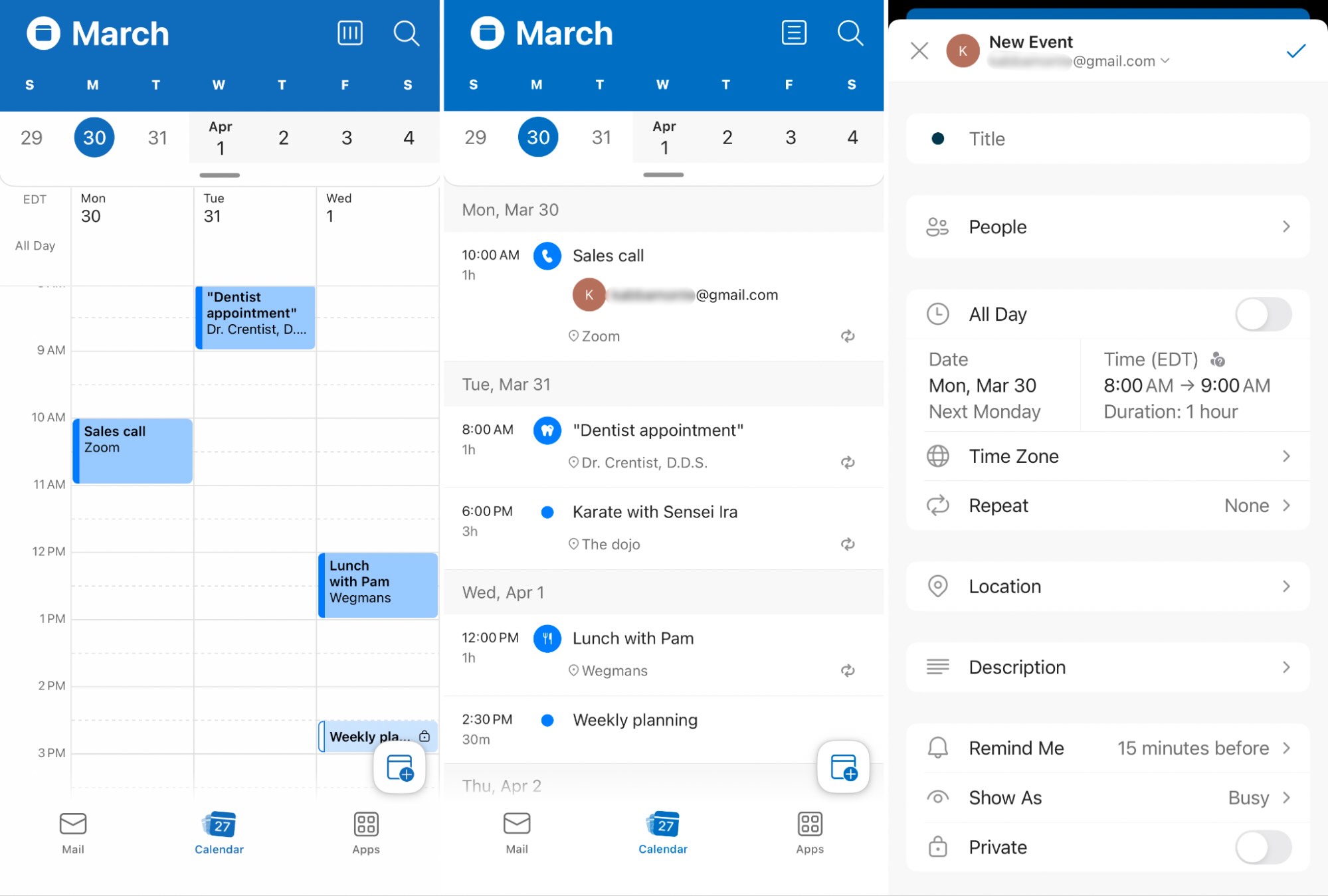 Microsoft Outlook Calendar, our pick for the best iPhone calendar for keeping your work email and calendar in one place