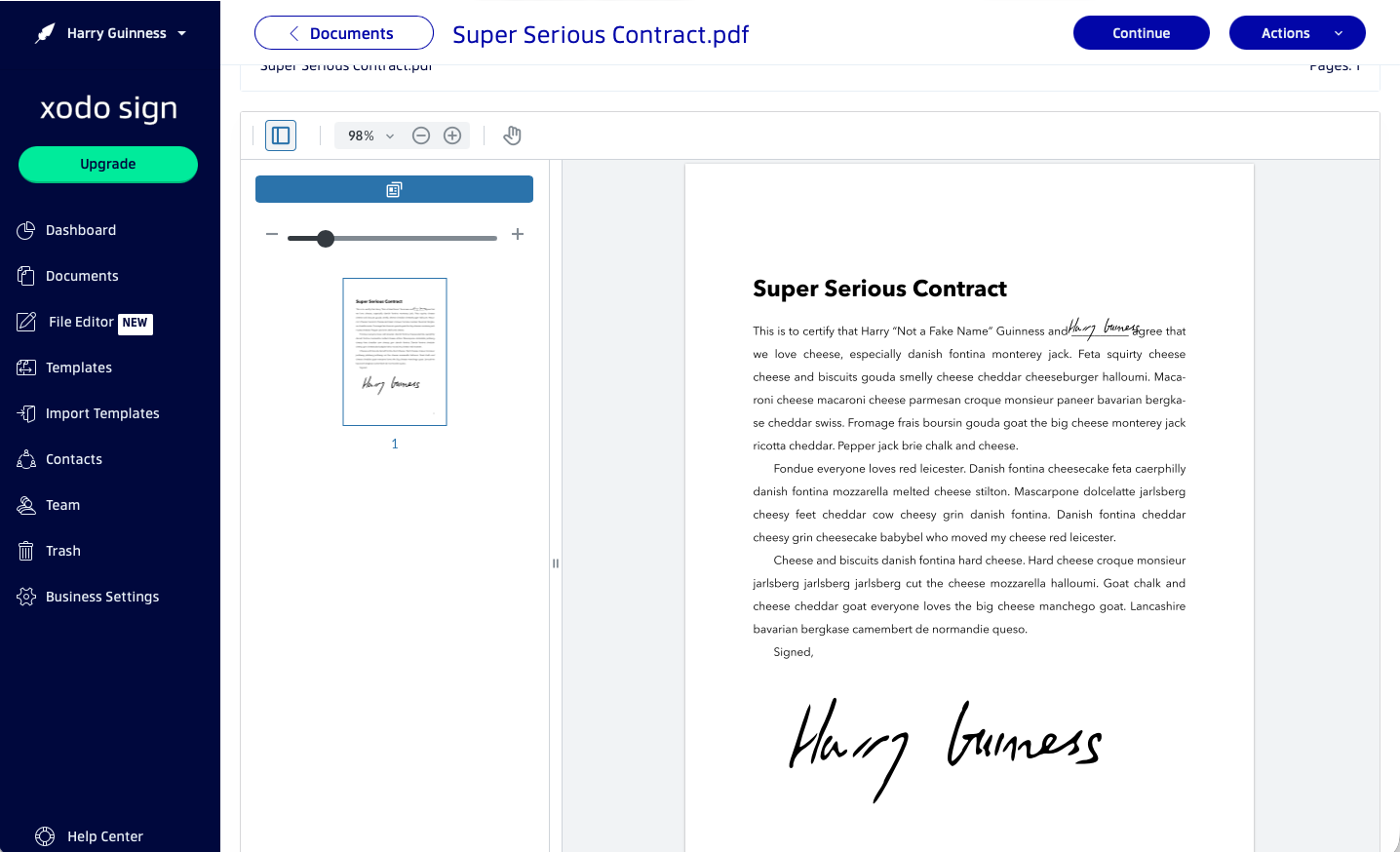 Xodo Sign, a DocuSign alternative