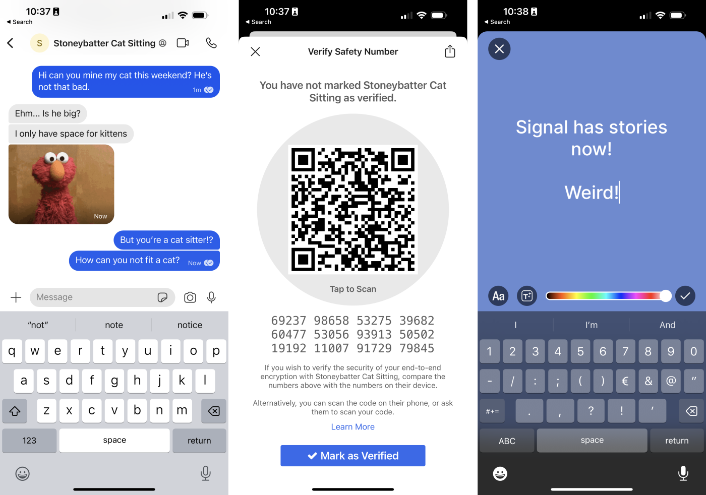 Signal, our pick for the best texting app for security