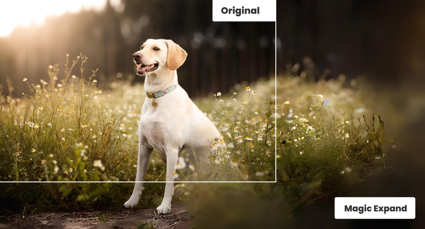 Using Magic Expand to expand the borders of an image with Canva AI