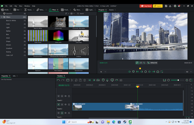 Luxea Pro Video Editor, our pick for the best Windows video editor for a mid-range option