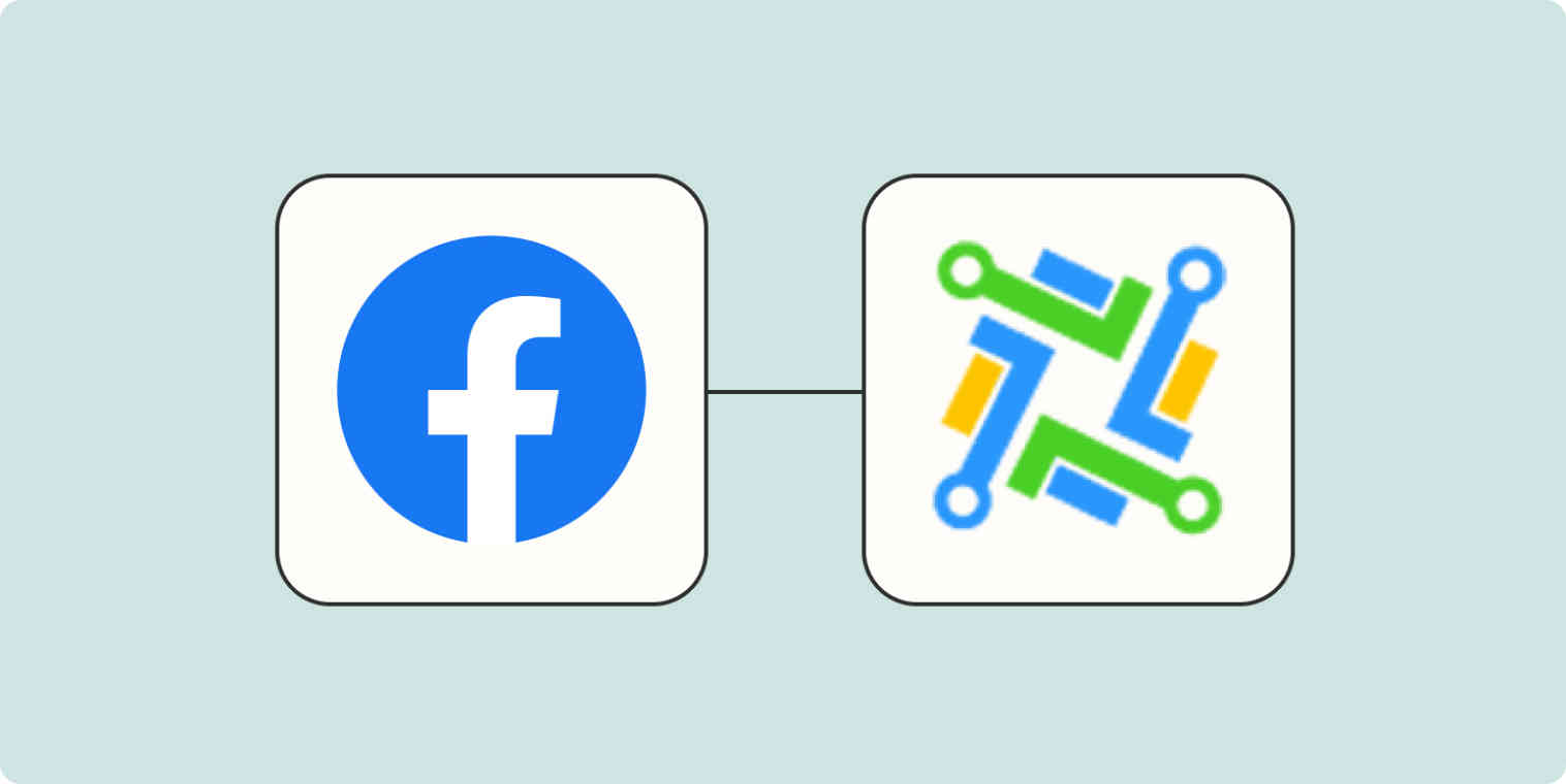A hero image of the Facebook Lead Ads app logo connected to the LeadConnector app logo on a light blue background.