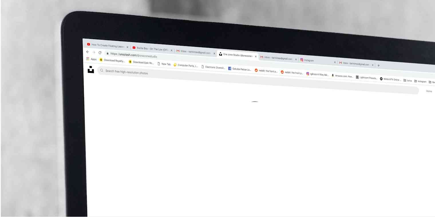 Portion of a monitor with multiple tabs open in a web browser.