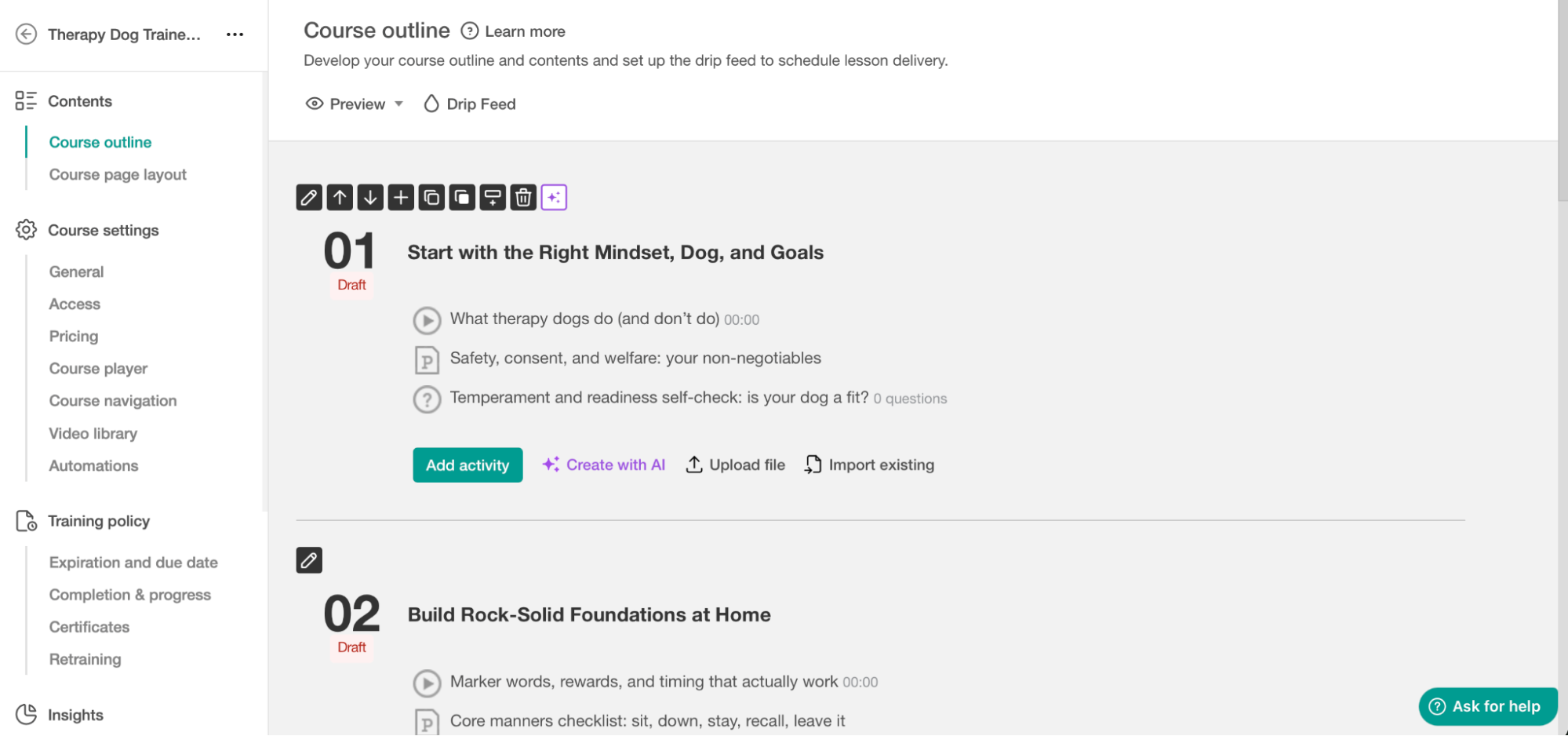 LearnWorlds, our pick for the best online course creation software for granular customizability