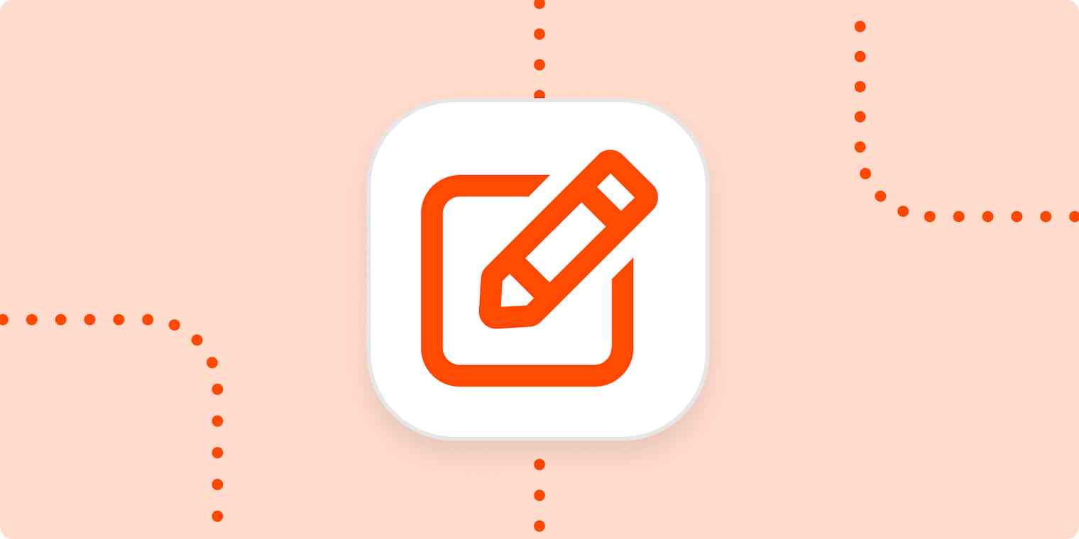 Hero image icon of a pencil for editing
