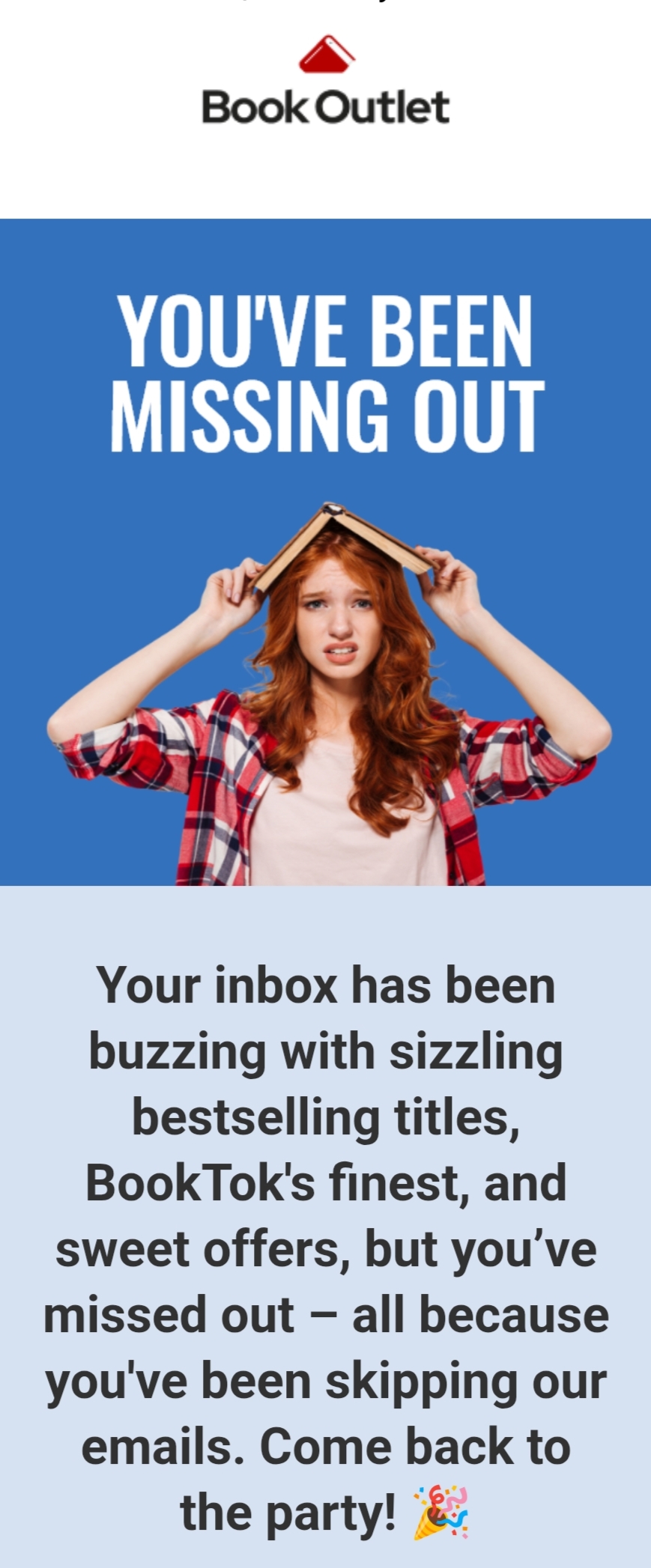 A drip marketing email from Book Outlet