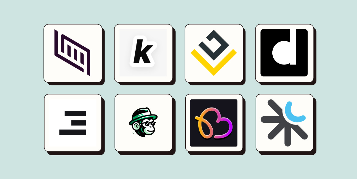 Logos for 8 new Zapier integrations, including Foxy.io, Keaz, LeadByte, and Dub