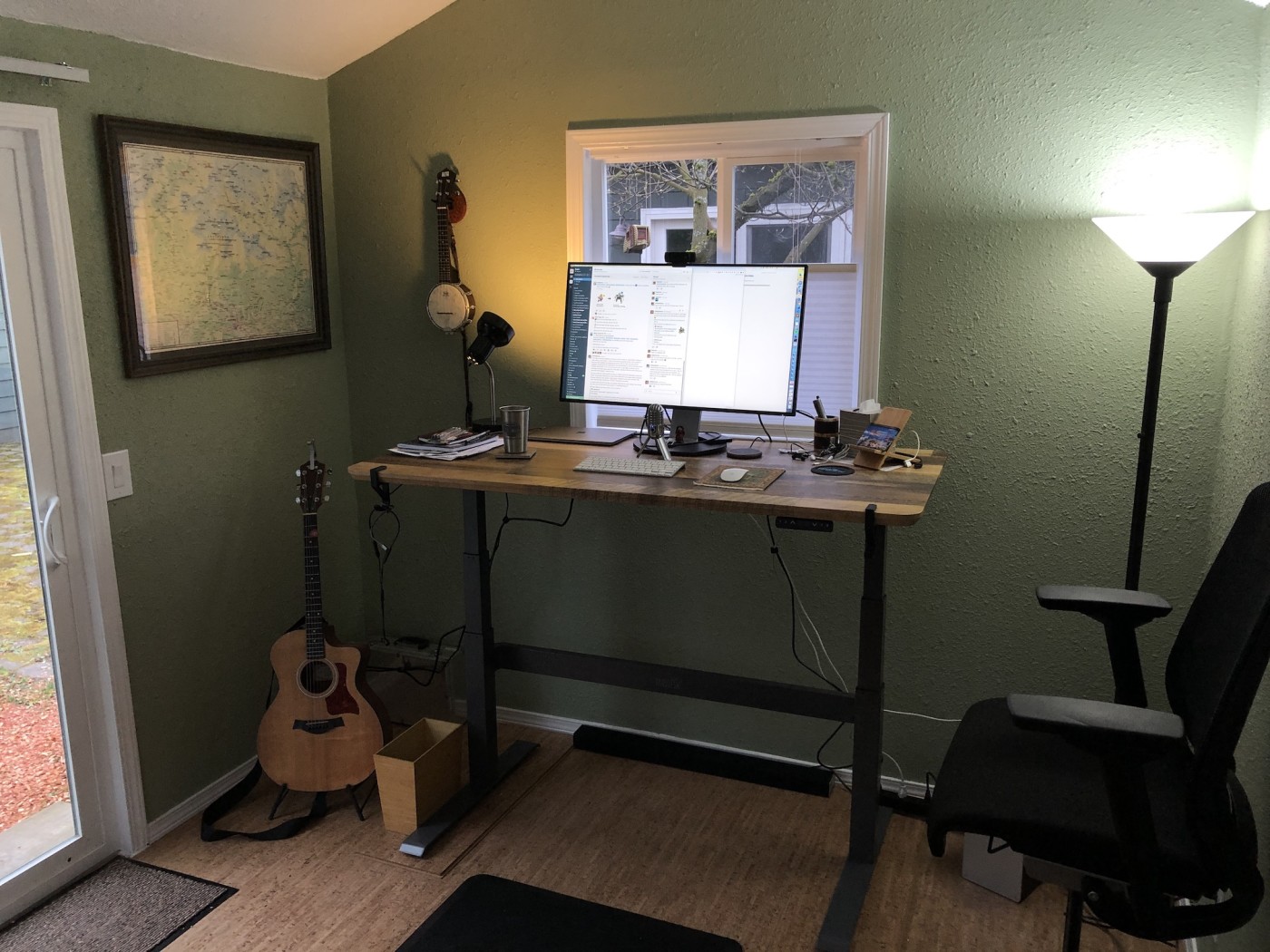 A work-from-home office