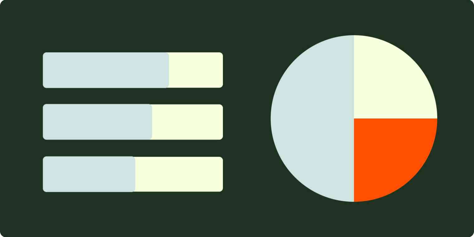 Hero image for data reports with an illustration of a bar chart and pie chart
