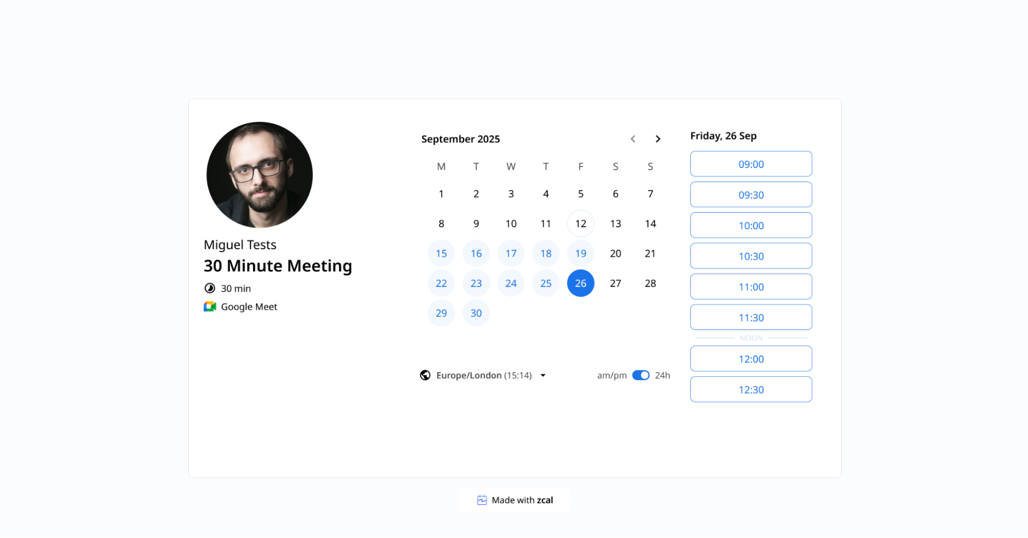zcal, our pick for the best free meeting scheduler