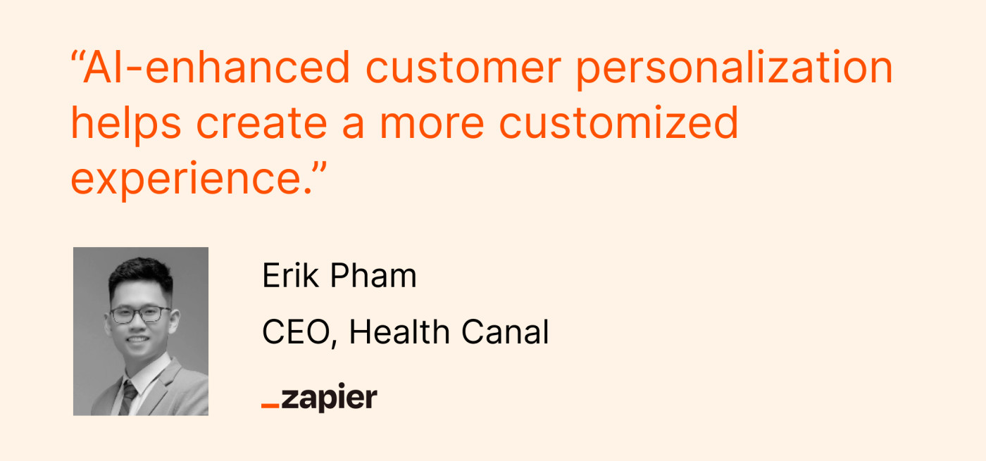 Erik Pham quote about AI changing business