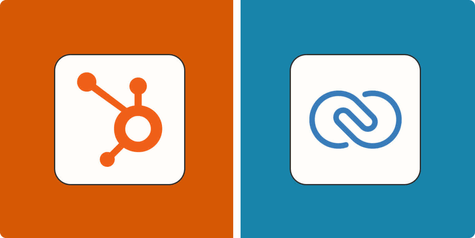 Hero image with the HubSpot and Zoho CRM logos