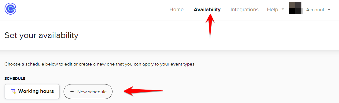 Setting your availability in Calendly