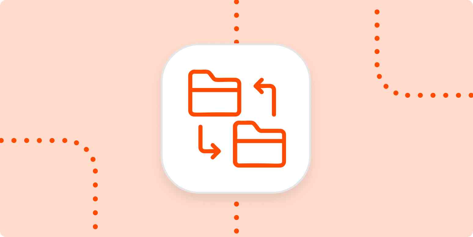 A hero image with the icon for file sharing or file transfer