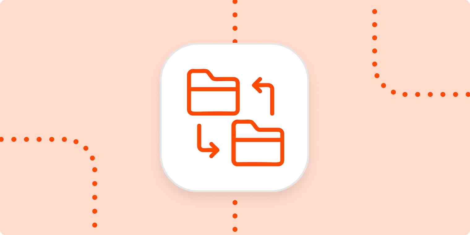 A hero image with the icon for file sharing or file transfer