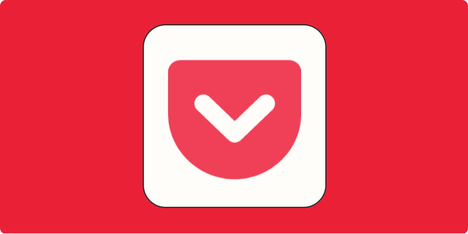 Hero image with the Pocket app logo