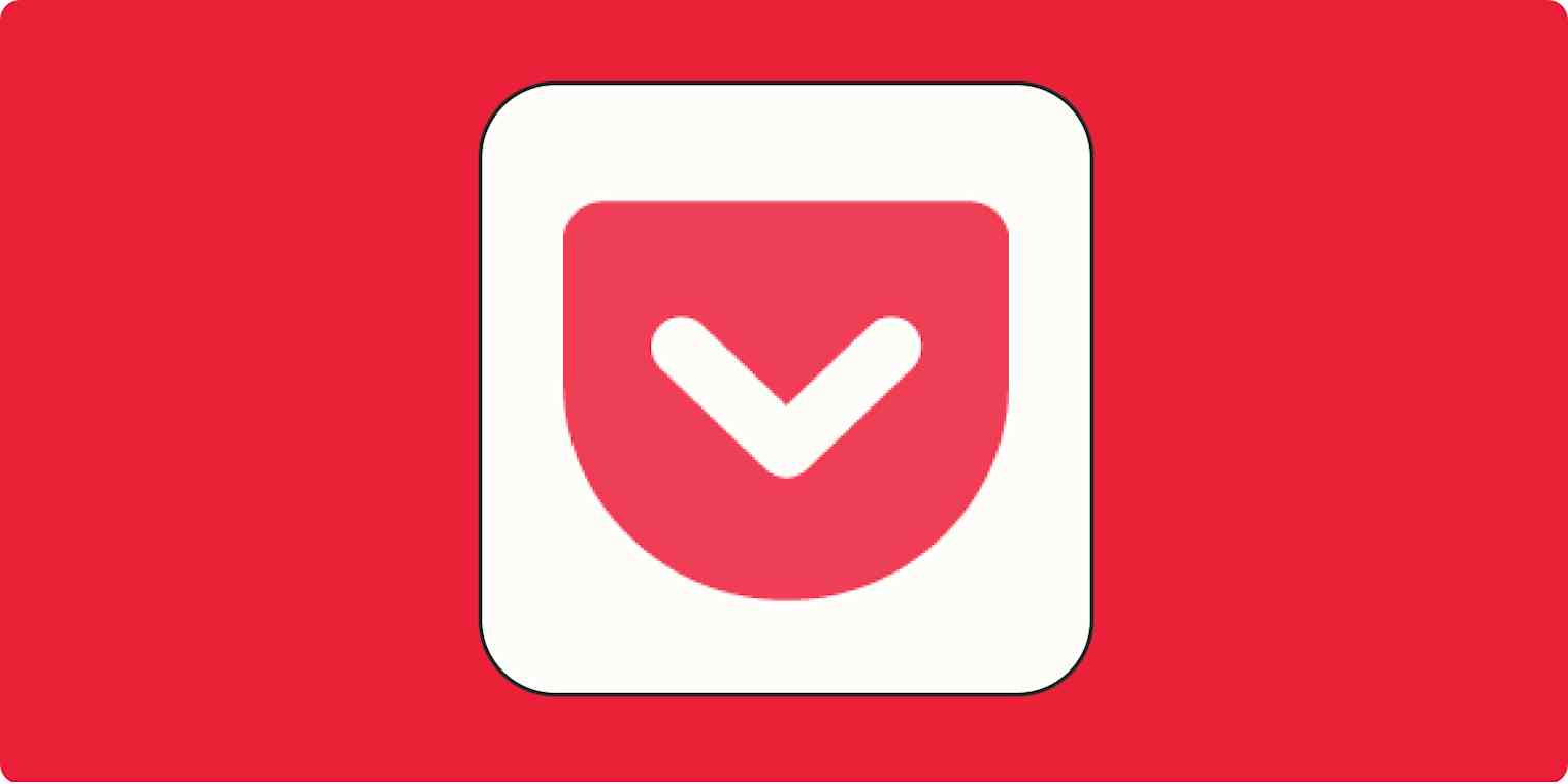 Hero image with the Pocket app logo