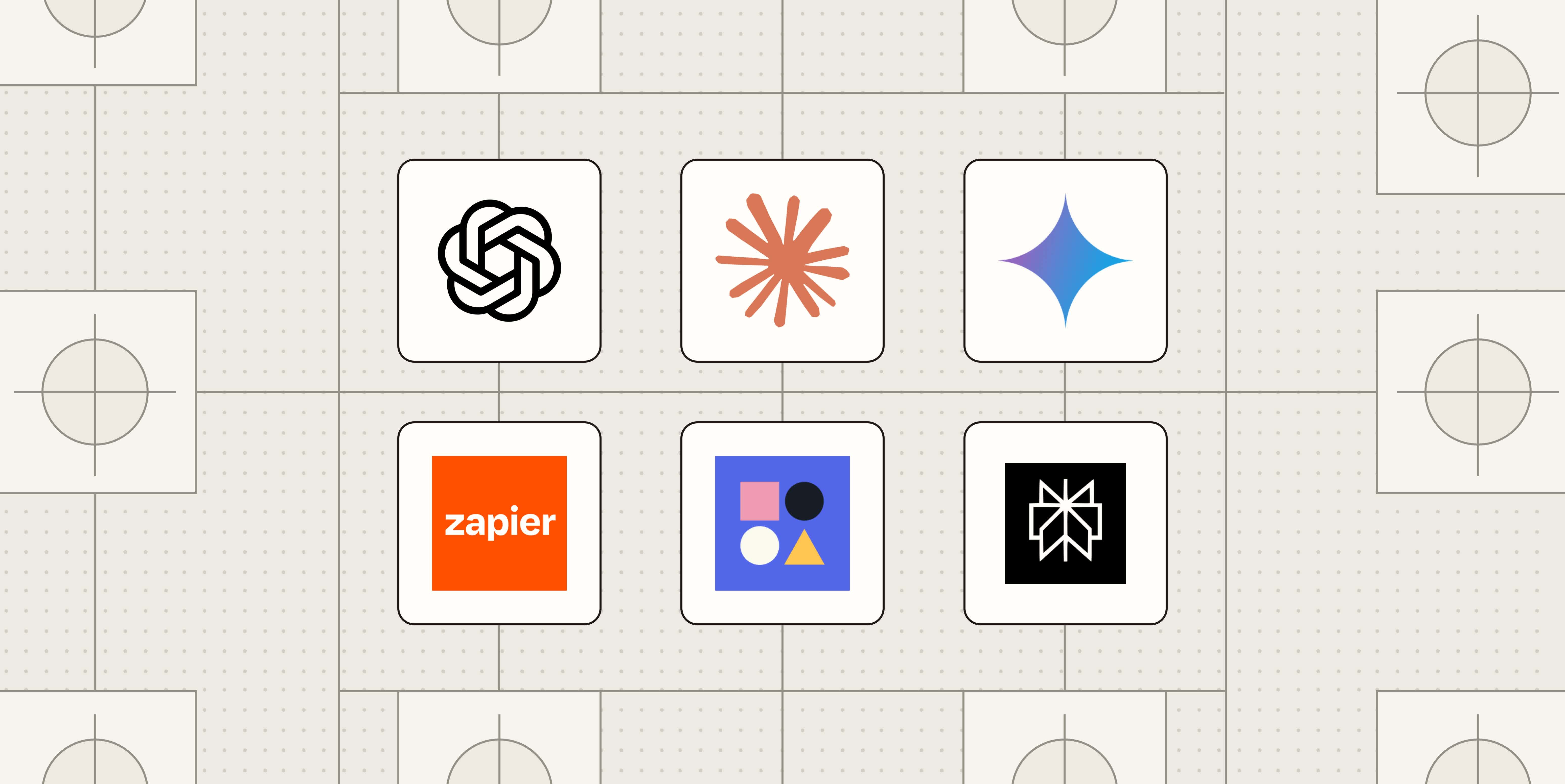 Hero image with the logos of the best AI personal assistants
