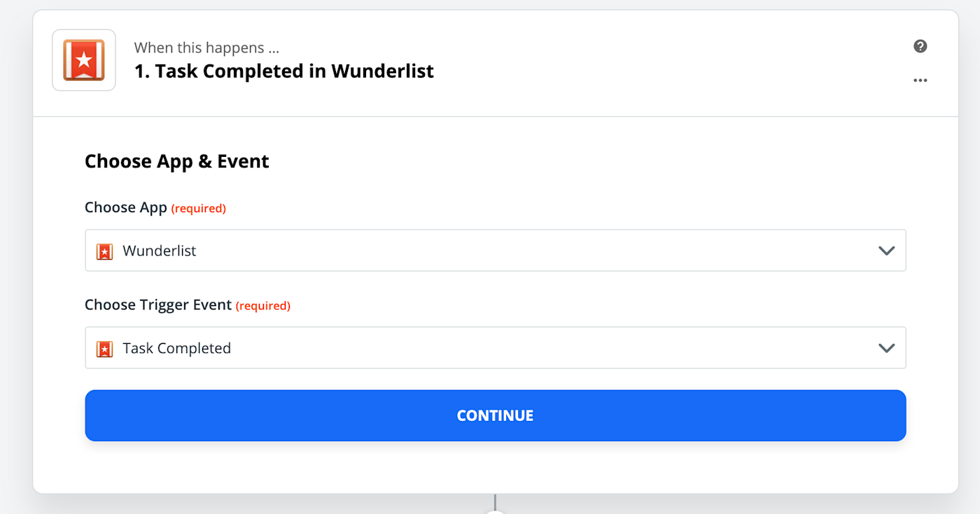 Wunderlist Zapier migration