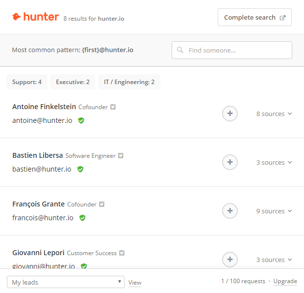 Screenshot of Hunter