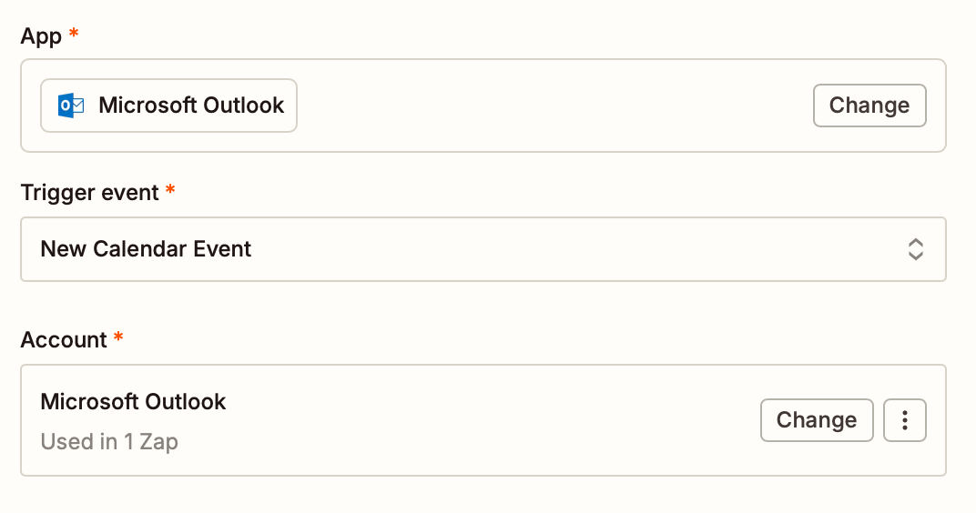 Screenshot of Microsoft Outlook trigger