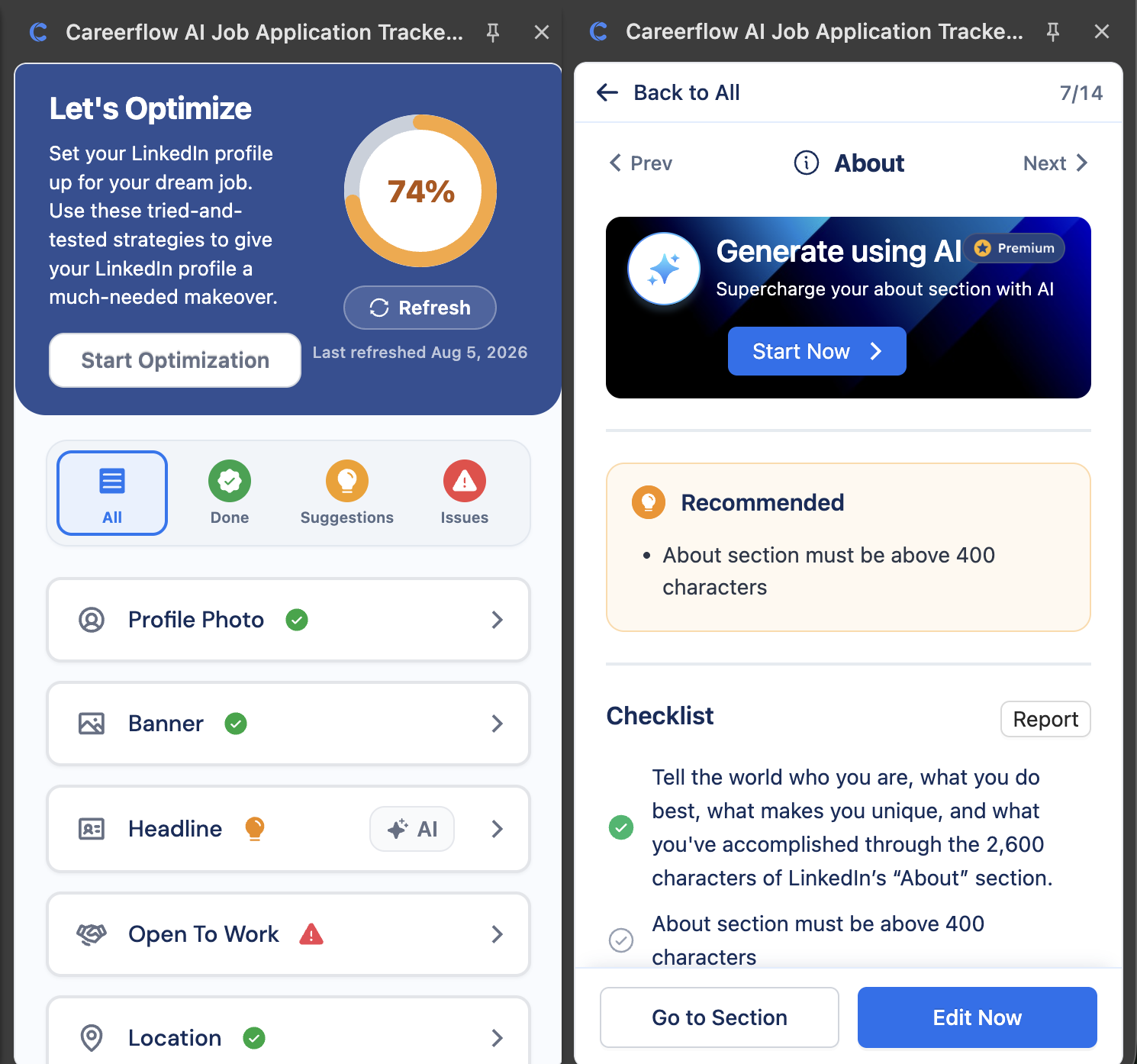 Using the Chrome extension