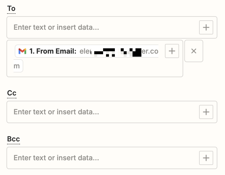 Screenshot of from email address in Gmail