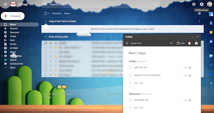 Todoist for Gmail screenshot