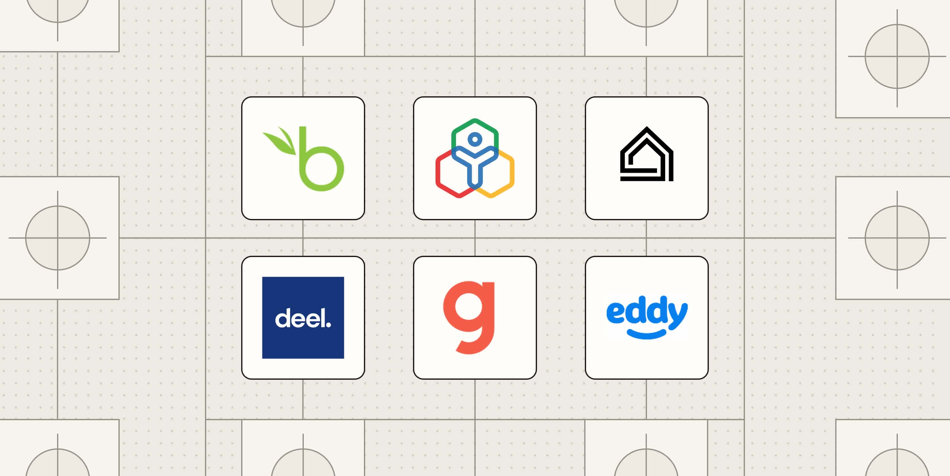 Hero image with the logos of the best HR software for small businesses