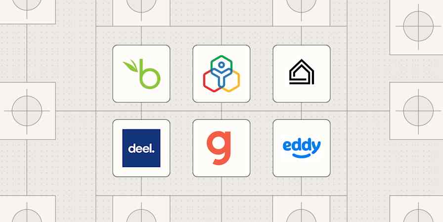 Hero image with the logos of the best HR software for small businesses