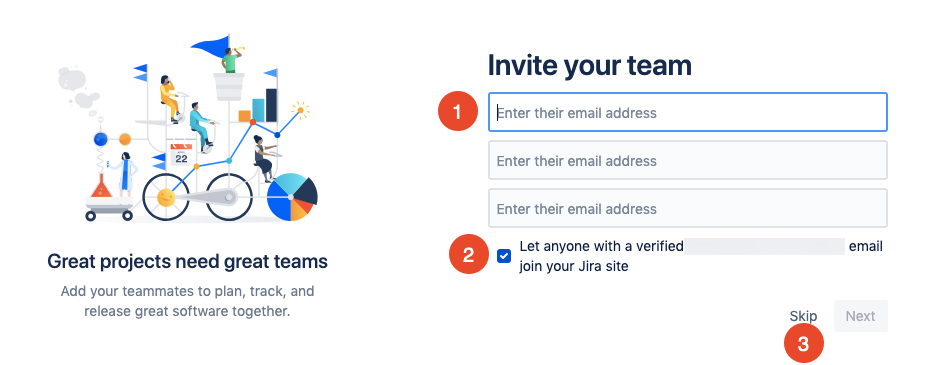 invite team members to Jira