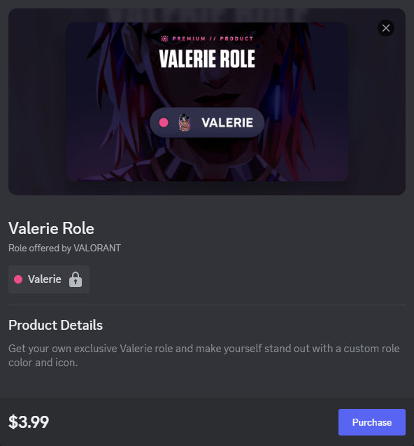 The VALORANT subscription page