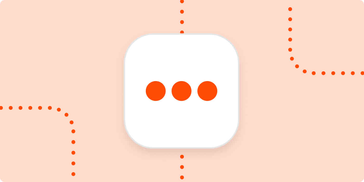 Hero image with an icon of three dots (ellipses)