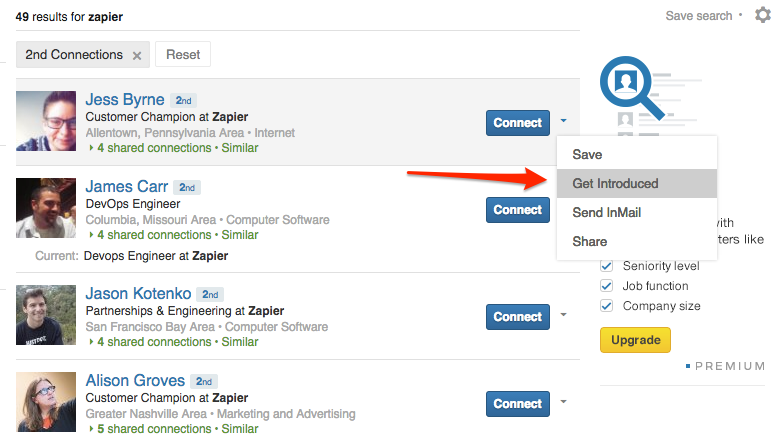 Find sales leads on LinkedIn